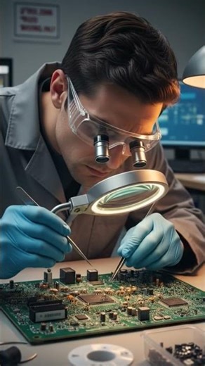 Inside Electronics Repair Lab | Precision PCB Inspection & Micro Soldering