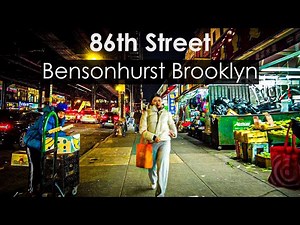 86th Street BENSONHURST | Walking in Brooklyn NYC | 13th Ave to 24th Ave | Commentary Walking Tour