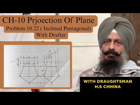 Ch-10Problem 10.22–Projection of Plane (Brief Explanation Using Drafter Scale)by Draughtsman H.S.