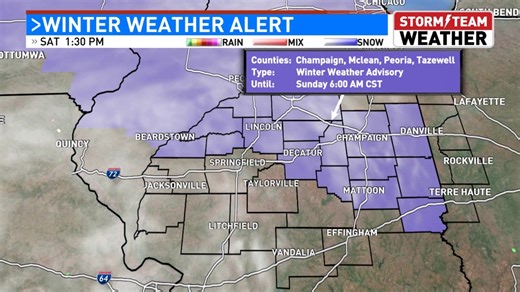 A Winter Weather Advisory has been issued for Peoria, Champaign, McLean, Tazewell, Macon, Knox, Vermilion, Coles, Logan, Woodford, Fulton, De Witt, Douglas, Edgar, Piatt, Moultrie, Marshall, Mason, Clark, Cass, Stark, Schuyler, Menard until 12/07 6:00AM CST. Stay tuned to FOX Illinois for further updates. #cILwx #ILwx #WinterWeather #Snow https://foxillinois.com/weather | Meteorologist Darren Leeds