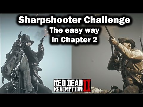 Sharpshooter Challenge made easy in chapter 2 of Red Dead Redemption 2!
