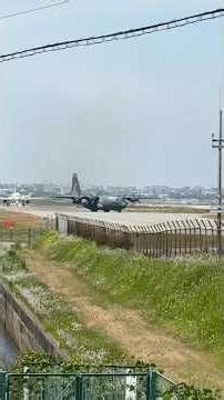 福岡空港 航空自衛隊 c130 離陸 #福岡空港 #航空自衛隊 #c130