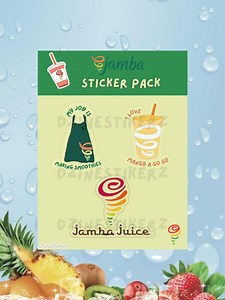 Jamba Juice Sticker Pack - Etsy
