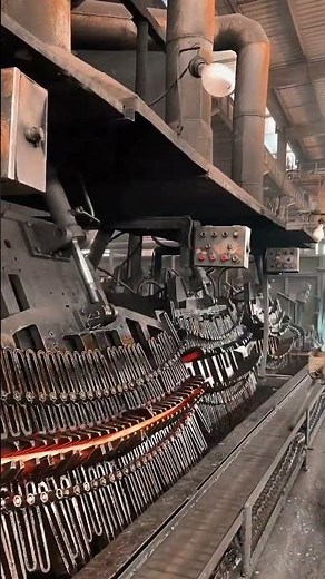 The process flow of bending and shaping spring steel sheets.