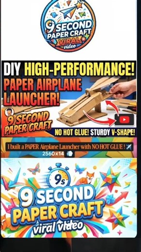 BIY 😱Built It Yourself I built a PAPER Airplane Launcher with NO HOT GLUE !✈️😲 ||