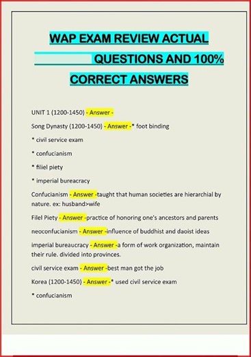 Wap Exam Review Actual Questions And 100 Correct Answers video
