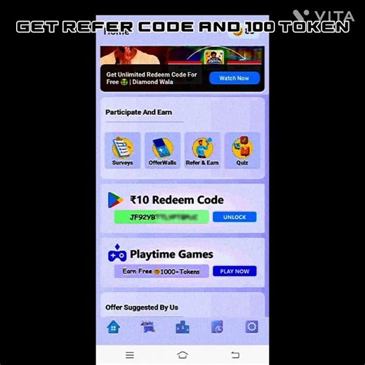 GET UP REFER CODE AND 100 TOKEN FREE REDDEM CODE💎 #redm