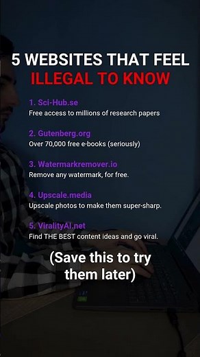 🤯 5 WEBSITES THAT FEEL ILLEGAL TO KNOW 👇