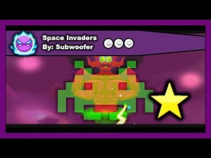 [DEMON LEVEL] Geometry Dash - Space Invaders by Subwoofer (All Coins) 100% Complete [Event]