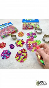 2.7K views · 13 reactions | ⭐ DIY Beads Decoration ⭐ Do you know this technique? Melt beads for 10min at 180 degrees and then use them as coasters or window decorations. Check out the video for full instructions! Project by @alicas._.schlawiner SHOP HERE >>> https://www.bakerross.co.uk/glitter-pony-beads #bakerross #getkidscrafting #eastereggs #beads #windowdecoration ⭐ | Baker Ross | Facebook