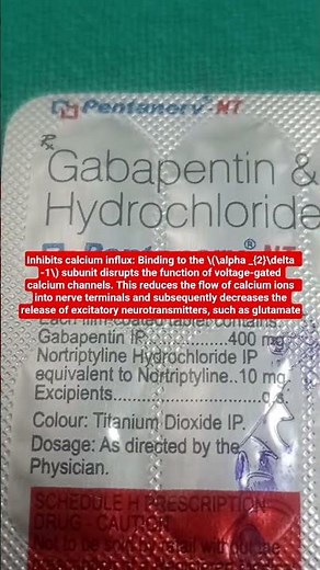 GABAPENTIN (400 mg) MECHANISM OF ACTION