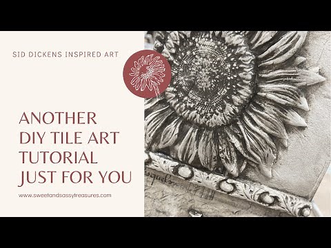 Sunflower Mixed Media Tutorial: Lisa Inspired Tile