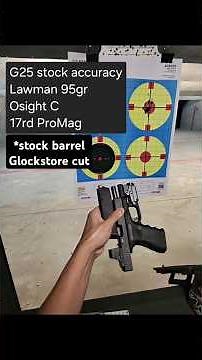Glock 25 accuracy with Osight C and testing 17 round Promag for G25 G28 28