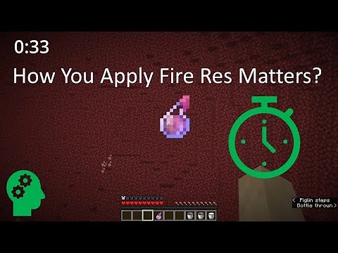 Applying Fire Res Splash Potions - Minecraft One Minute Tutorial