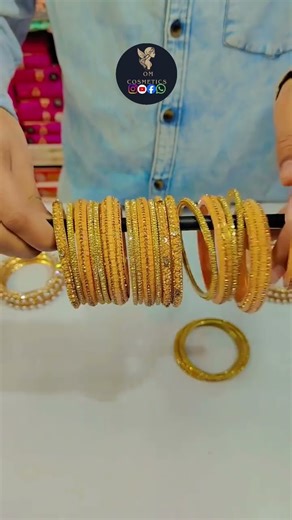 Golden Pearl Bangles Set | Wedding & Party Wear Stylish Bangles Collection