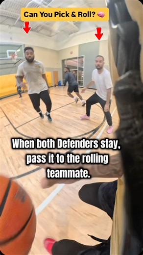 Middy God 🏀 | Simple Pick And Roll Read Tips 🧠 When both defenders stay, pass to the rolling teammate. #basketball #tips #pickandroll #iq #breakdown... | Instagram