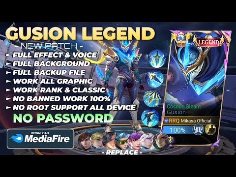 NEW Script Skin Gusion Legend - Cosmic Gleam No Password | Full Effect Voice | Patch Terbaru