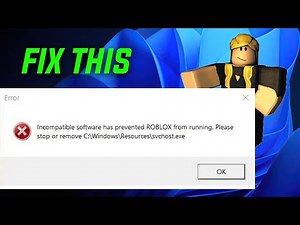 How to Fix Error Incompatible Software Has Prevented Roblox From Running | Solved 100%