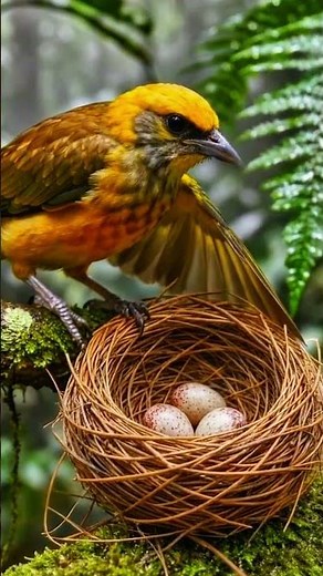 Bird Builds Nest & Hatches Eggs