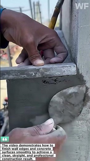 Perfect Wall Finishing Technique | Smooth Concrete & Plaster Edge Work
