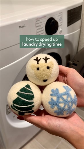 18K views · 169 reactions | Bring a little extra cheer to your laundry routine with these adorable Holiday Fluff & Tumble Dryer Balls!  They help cut down dry time, reduce static, and eliminate pesky dryer sheets. Even better? They’re 25% off, but only until January 1 or while supplies last! ❄️ | Norwex | Facebook