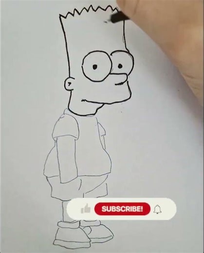 how to draw Bart Simpson #shorts #drawing #draw #simpsons #bartsimpson #art #shortsvideo