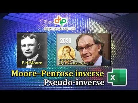 Pseudo Inverse I Matrix Inverse By Excel I Moore-Penrose Inverse