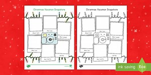 Christmas Vacation Snapshots Writing Template