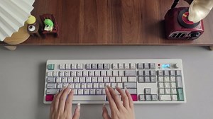 BOYI K104Pro Retro Mechanical Keyboard with Screen&Knob,Gasket Structure BT5.0/2.4G/Type-C Wired 100% Full Size RGB HotSwap Linear Lubed Switches NKRO Keyboard for Working&Gaming