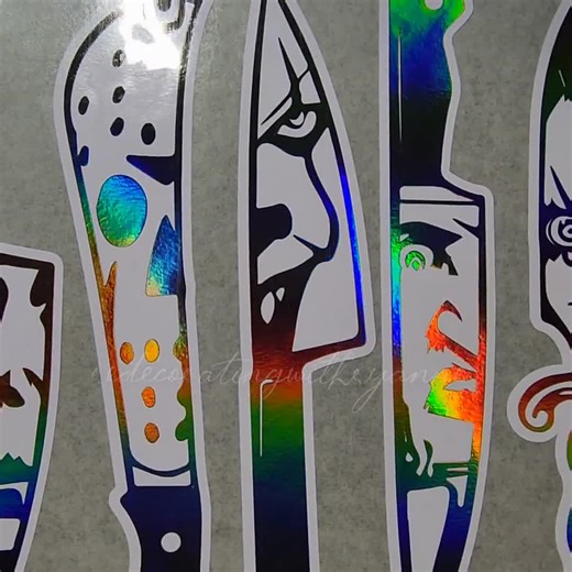 Horror Character Knives Premium Vinyl Car Decal || Halloween Characters Car Sticker || Horror Movie Characters || Slasher Film Decal || - Etsy