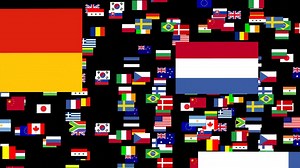 Premium stock video - Flags of the world animated 2