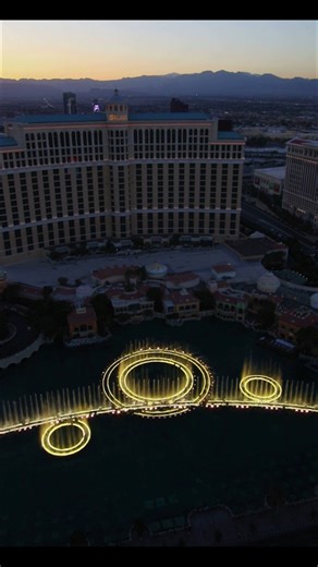 Fountain of Bellagio from Eiffel Tower of Paris Las Vegas | See America's Best