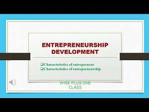 vhse plus one entrepreneurship development