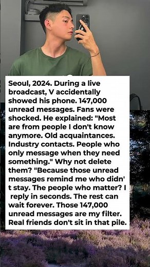 V's Phone Has 147,000 Unread Messages and He Explained Why He'll Never Open Them