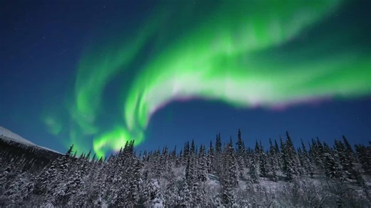 Stunning Full Moon Aurora Borealis