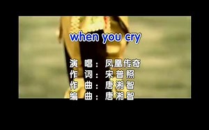 《When You Cry》经典歌曲MV - 凤凰传奇_哔哩哔哩_bilibili