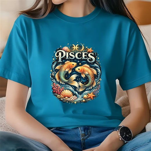 Zodiac Pisces Sign, Pisces Tshirt - Etsy