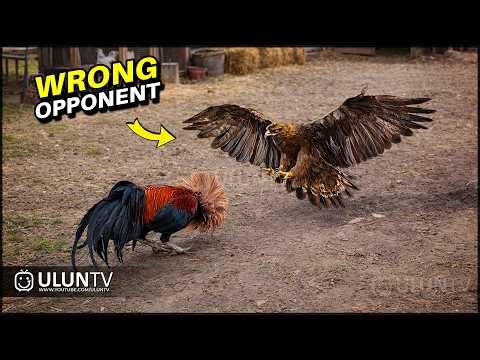 Shocking everyone! This is what happens when a stupid eagle fights a chicken.