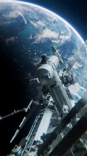 The View from Above 🌍🛰️ #blender #blender3d #iss #space #scifi