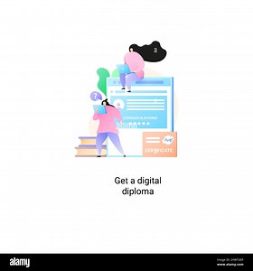 Distance education isolated cartoon vector illustrations. Choosing online course, signing up for a distance learning Stock Vector Image & Art - Alamy