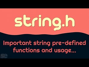 string.h header file in C | String pre-defined functions in C