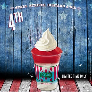 Celebrate deliciously with the 4th of Gelati! Only available for a limited time so order yours today. | Rita's Italian Ice & Frozen Custard