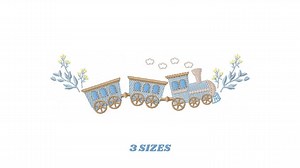 Train Embroidery Designs - Vehicle Embroidery Design Machine Embroidery Pattern - Boy Embroidery File Instant Download - Train With Wagons - Etsy