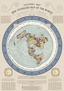 Gleason 2.0 Flat Earth Map - Old Blue - Digital Download - Etsy