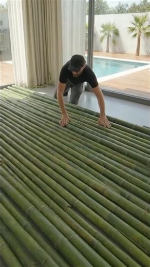 I Replaced My Boring Floor with Real Bamboo and Epoxy! 🎋✨