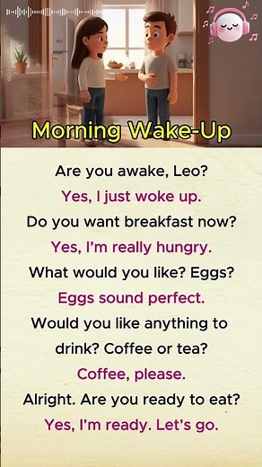 Morning Wake-Up | Easy English Conversation Practice for Beginners #englishpractice #learnenglish