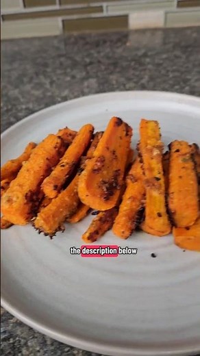 Garlic Parmesan Roasted Carrots #recipe #cooking #healthyfood #fingerfood