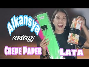 How To Make Alkansya Design Using Crepe Paper? | Lata and Crepe Paper | Rizza Gotoman