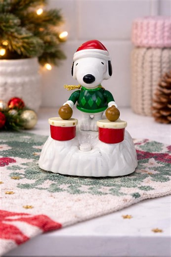 Working Snoopy Christmas Bongo Drums Figurine – Late 1980s Peanuts Collectible Holiday Decor - Etsy
