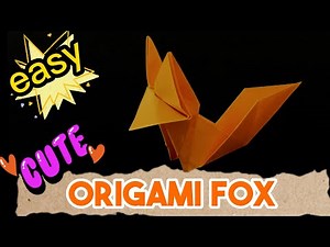 Origami FOX - Easy tutorial. How to make CUTE fox with paper.